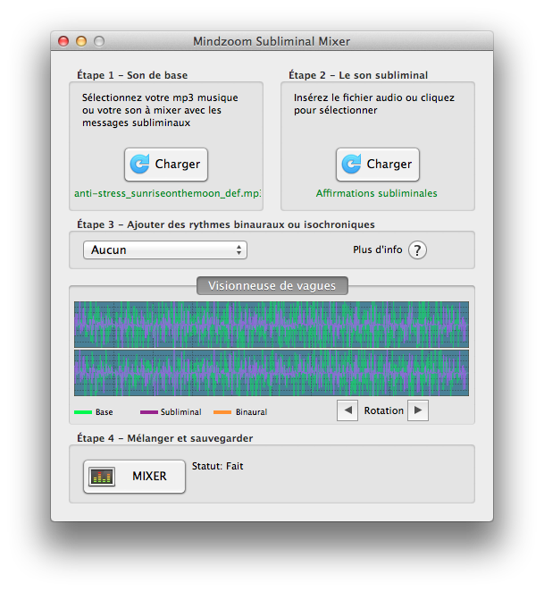mélangeur subliminal pour Mac OS